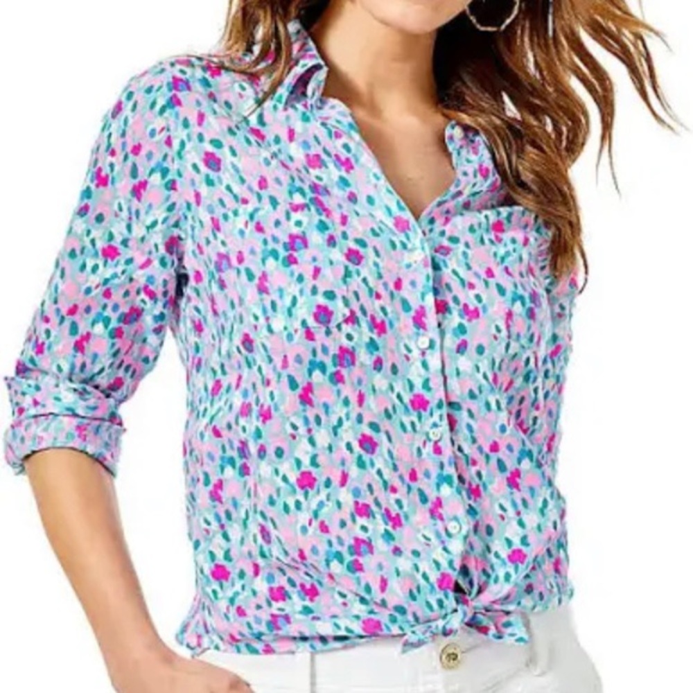 NWT Lilly Pulitzer Sea View Button Down